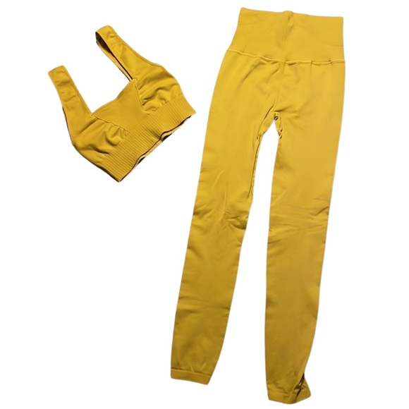 Free People Movement Good Karma Square Neck Bra & Leggings SET XS/S NEW - Picture 2 of 9